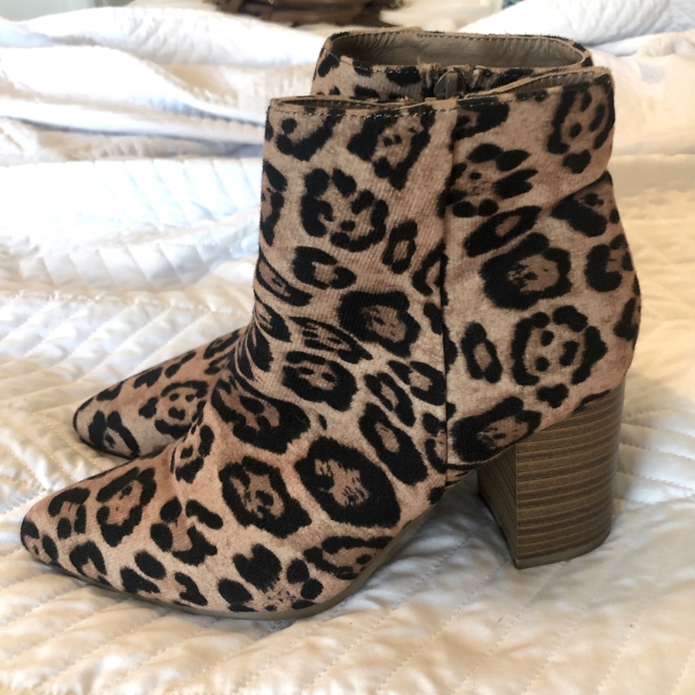 Leopard Print Ankle Boots